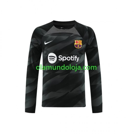 Camisola FC Barcelona Guarda-redes Homem Equipamento Segundo 2023-2024 Manga Comprida